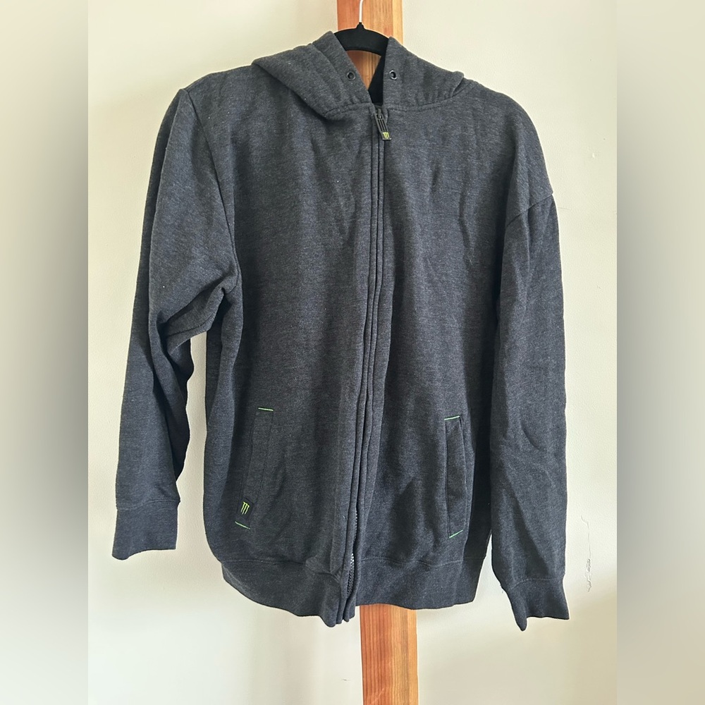 Men's Charcoal Zip-Up Hoodie